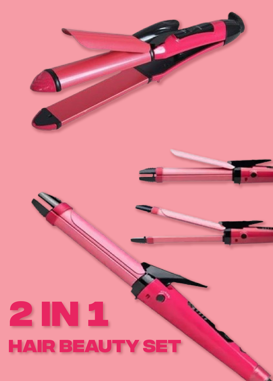 2-in-1 Curling Iron and Straightener by NOVA