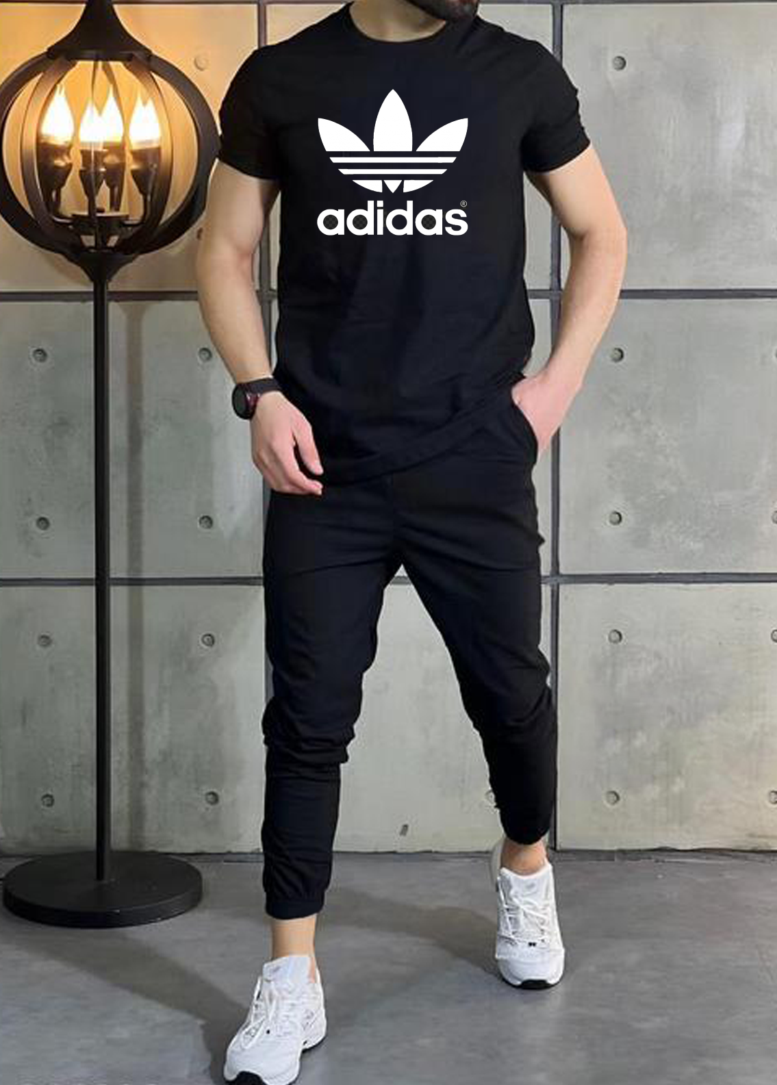 adidas track suit black