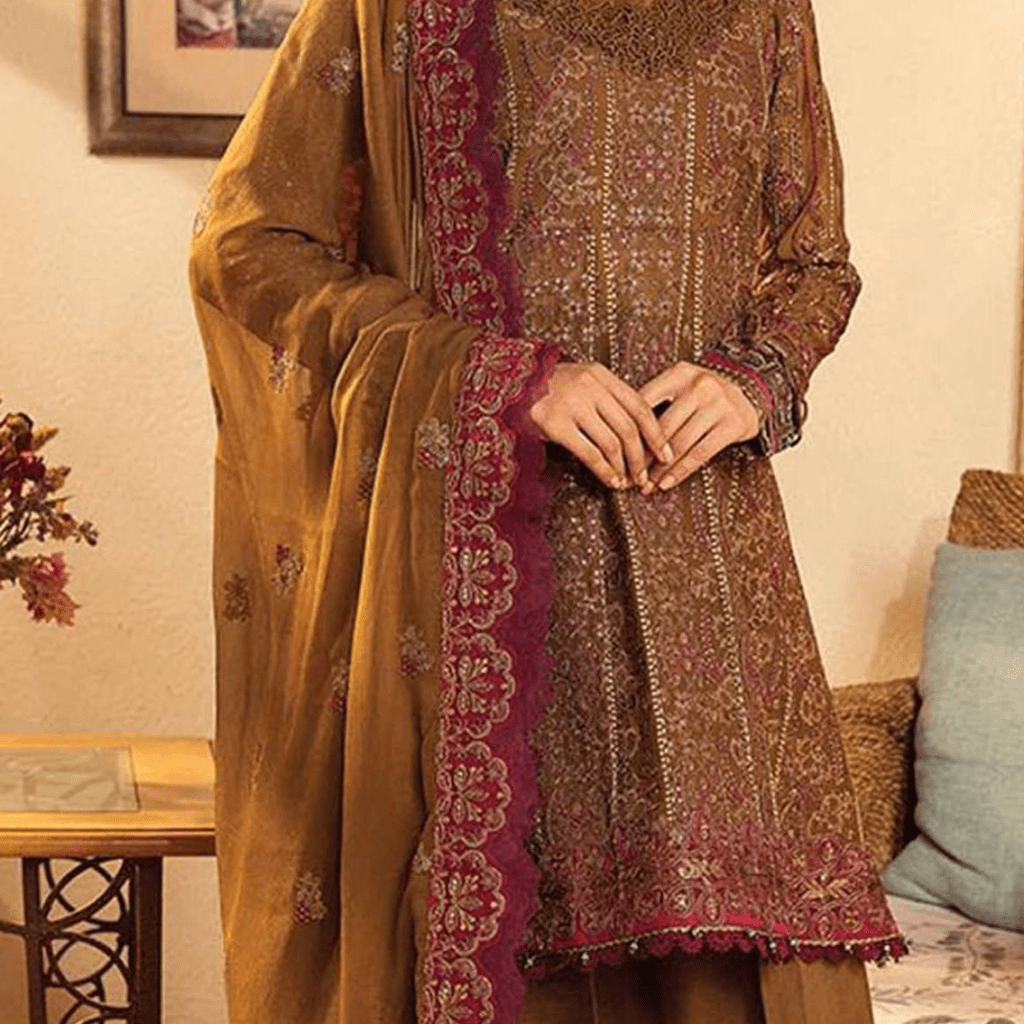 Heavy Embroidered Organza dress with Adda & Sequence Work