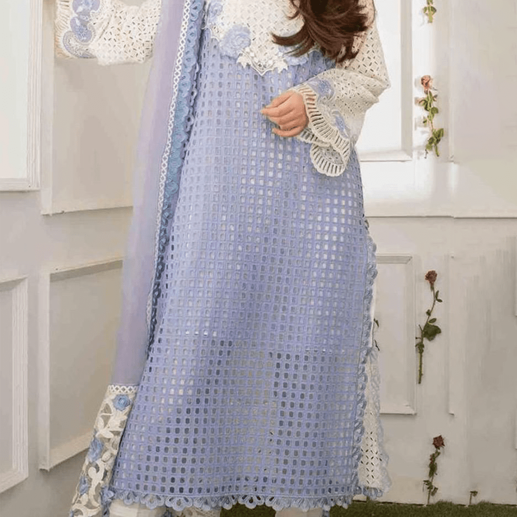 Schiffli Embroidered Cotton Dress