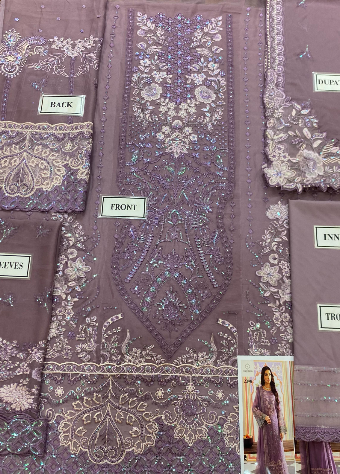 Embroidered Chiffon Dress | Unstitched Collection 2025