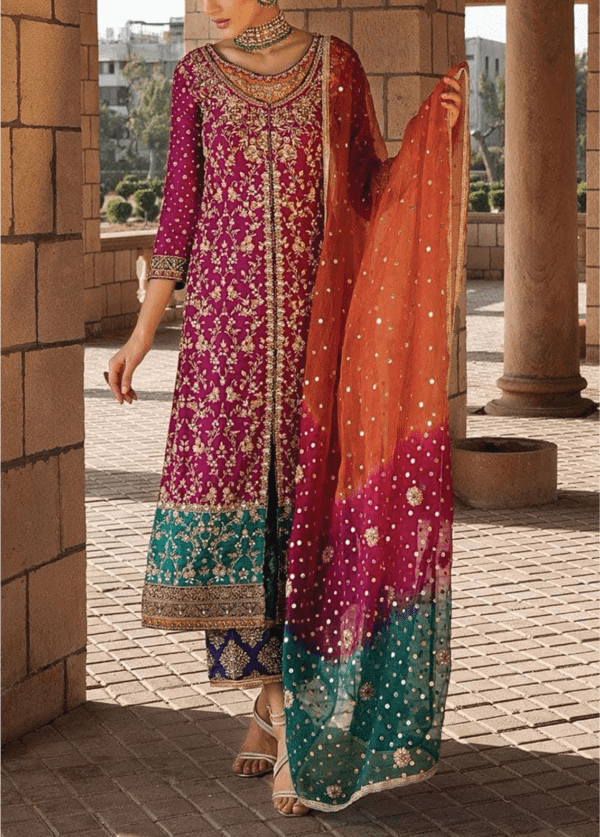 Embroidered Chiffon & Silk Dress Overview