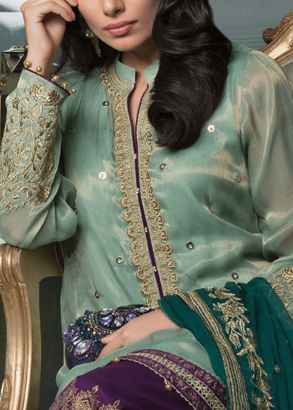 Embroidered MESURI Shirt & Chiffon Dupatta