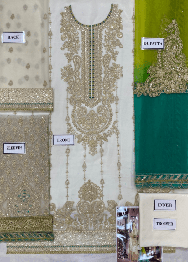Embroidered Chiffon & Malai suit