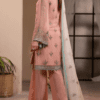 Organza Embroidered Chiffon & Malai Trouser