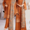 Ruddy Brown Embroidered Chiffon & Malai Trouser