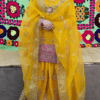 Embroidered Organza Gharara - Wedding Dresses