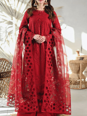 Schiffli Embroidered Lawn Dress | Eid Collection