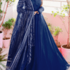 Long Kali Maxi With Full Embroidered Dupatta
