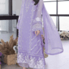 Lavender Thread Embroidered organza dress | Eid Collection