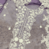 Lavender Thread Embroidered organza dress | Eid Collection