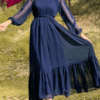 Readymade 2 piece Chiffon Maxi & Tights- Pret Collection