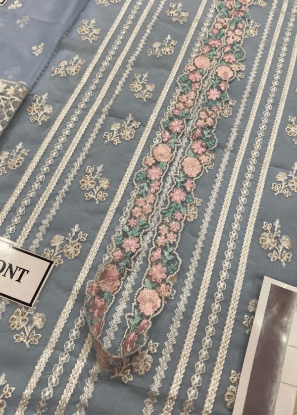 Embroidered Chiffon & Malai Trouser Party Wear