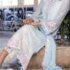 Embroidered Chiffon & Malai Trouser Party Wear