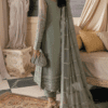 Embroidered & Sequined chiffon party dress with embroidered dupatta