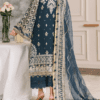 Embroidered Chiffon partywear dress With chiffon Dupatta