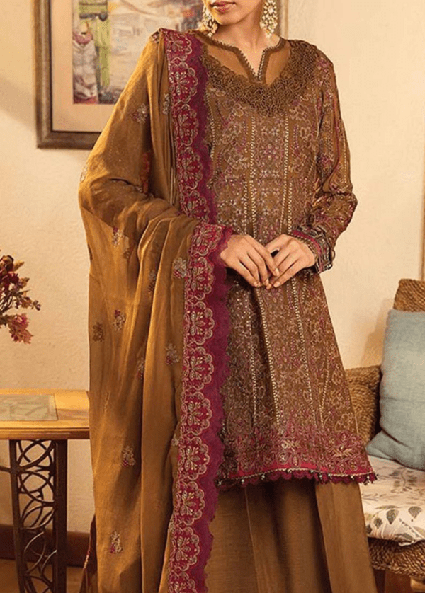 Heavy Embroidered Organza dress with Adda & Sequence Work