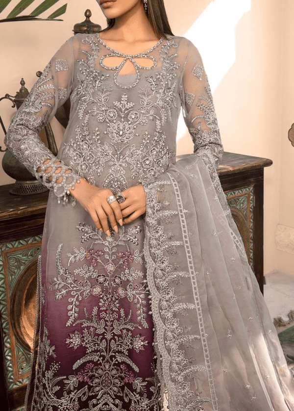 Heavy Embroidered Organza Eid Dress