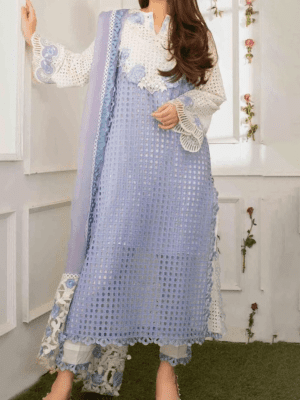 Schiffli Embroidered Cotton Dress