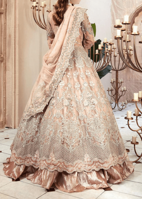 Heavy Bridal Dress Embroidered Net Frock wedding collection