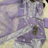 3-Pc Stitched and Embroidered Organza Suit