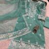 3-Pc Stitched and Embroidered Organza Suit