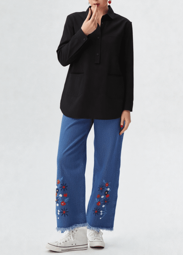 women’s-wide-leg jeans-ainshopping.com